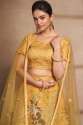 Yellow Organza Digital Printed Lehenga Choli  thumb 4