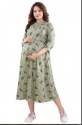 Cotton Printed Maternity Gown
