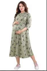 Cotton Printed Maternity Gown
