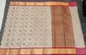 Kanchipuram Silk Printed Cream Saree