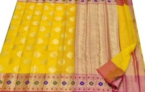 New Collection Yellow Silk Saree by Arpit Fabrics