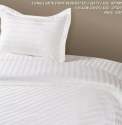 Hotel White Strip Plain Bed Sheet