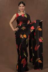 Digital Printed Soft Georgette Saree For Ladies