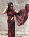 Digital Printed Soft Georgette Saree For Ladies thumb 9