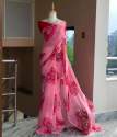 Digital Printed Soft Georgette Saree For Women thumb 1