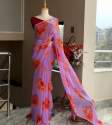 Digital Printed Soft Georgette Saree For Women thumb 6