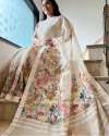 Fancy MG273 Linen Digital Printed Saree  thumb 3
