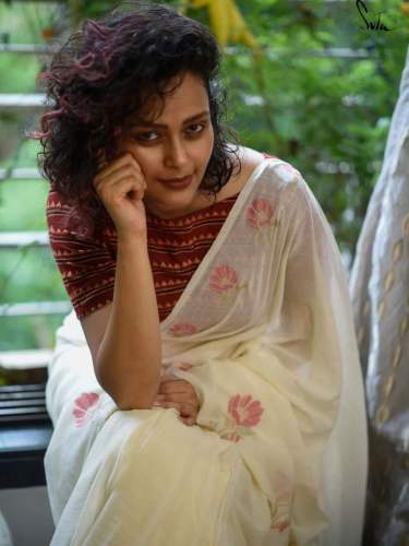 Linen Digital Printed Saree For Women