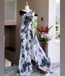 New Digital Printed Bangalory Satin Saree