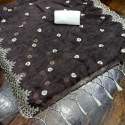 New Organza Embroidery Work Saree For Women thumb 6