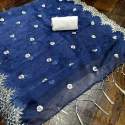 New Organza Embroidery Work Saree For Women thumb 8