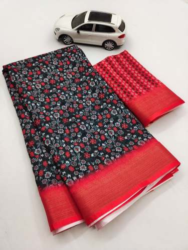 Original Linen Jacquard Border Saree 
