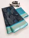 Original Linen Jacquard Border Saree  thumb 12