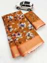 Original Linen Jacquard Border Saree  thumb 3