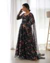 Beautiful Black Organza Taby Silk Gown thumb 1