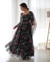 Beautiful Black Organza Taby Silk Gown thumb 3