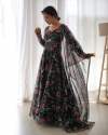 Beautiful Black Organza Taby Silk Gown thumb 5