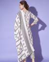 Casual Wear Off White Cotton Print 3pcs Suit  thumb 4