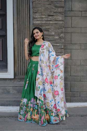 Designer Dola Silk Lehenga with Blouse Dupatta Set