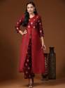 Fancy Chanderi Kurti Pant Set thumb 7