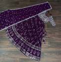 Purple Sequins And thread Embroidered work Lehenga Choli  thumb 10