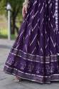 Purple Sequins And thread Embroidered work Lehenga Choli  thumb 6