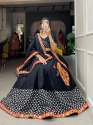 Solid Black 2023 Navratri Chaniya Choli by Shreenathji Export