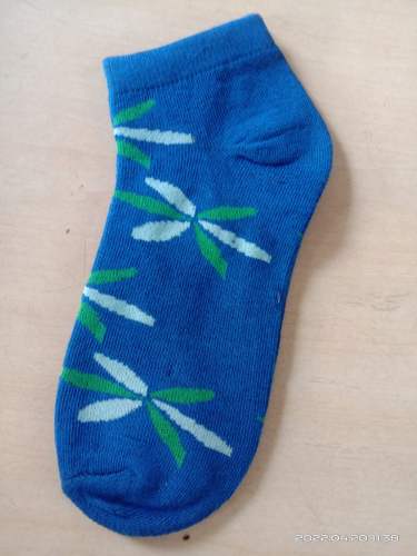 Blue Flower Printed Kids Socks