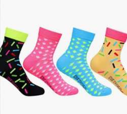 Fancy Multi Color Cotton Socks For Women