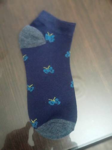 Kids Blue Knitted Butterfly Socks