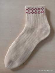 Ladies Woolen Creme Socks