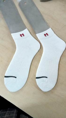 New Solid White Socks With Customized Company Name by ACR International