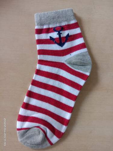 White And Red Knitted Socks
