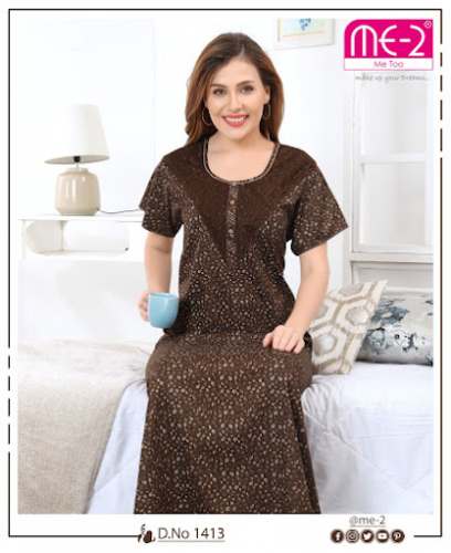 Fancy Brown Nighty For Women by Marga Eitta International