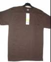 Brown Plain Round Neck Cotton T Shirt For Men