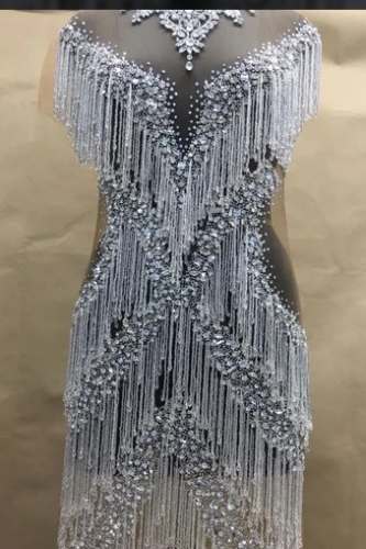 Crystal Hand made Evening Designer Dress by Fahim Arts