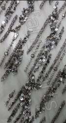 Fahim Arts Presents Hand Beaded Embroidered Fabric 