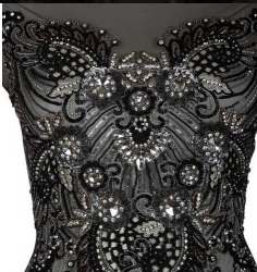 Custom Beaded Embroidered Fabric 