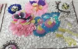 Hand Work-Hand Beaded Fabric 