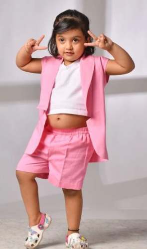 Party wear Kids Co-ord set with inner by Ruibatte