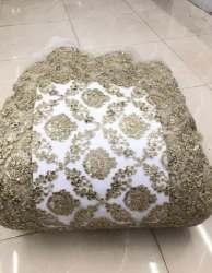 Dyeable Net Embroidered Fabric 