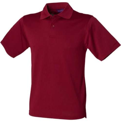 Plain Marron Collar T Shirt For Men