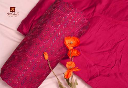  CHANDERI EMBROIDERY DIGITAL PRINTED FABRIC