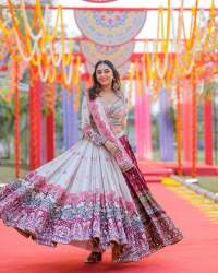 Printed Lehenga Choli In Heavy Butter Silk