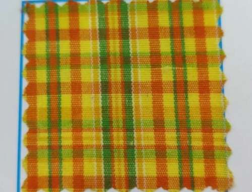 Mens Yellow Checks Shirting Uniform Fabric
