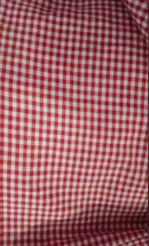 Red Chex School Uniform Shirting Fabric
