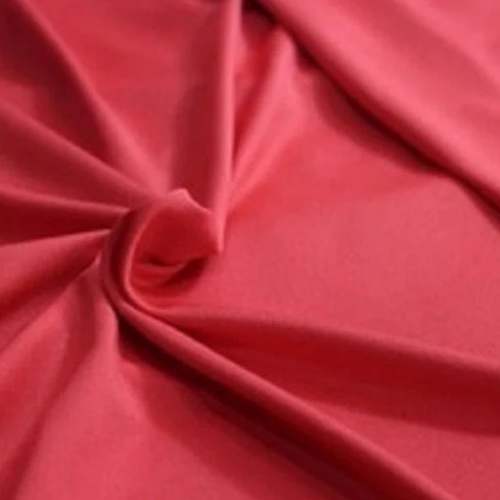 Red Knitted Polyester Lycra Fabric by Mercury Knits