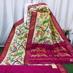 PURE IKAT PATTU FOREST DESIGN SAREE 