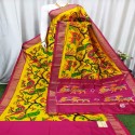 PURE IKAT PATTU FOREST DESIGN SAREE  thumb 2
