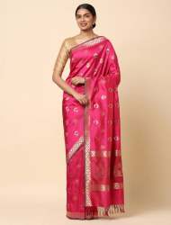 New Parijat Cutwork Handloom Silk Saree For Women